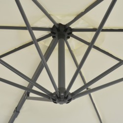 Parasol de jardin avec base portable sable 