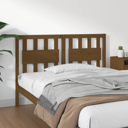 Tête de lit Marron miel 145,5x4x100 cm Bois massif de pin 