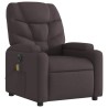Fauteuil de massage inclinable électrique Marron foncé Tissu 