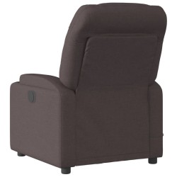 Fauteuil de massage inclinable électrique Marron foncé Tissu 