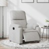 Fauteuil inclinable électrique gris clair tissu microfibre 