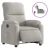 Fauteuil inclinable électrique gris clair tissu microfibre 