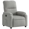 Fauteuil inclinable électrique gris clair tissu microfibre 