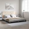 Cadre de lit sans matelas gris 180x200 cm bois massif de pin 