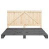 Cadre de lit sans matelas gris 180x200 cm bois massif de pin 