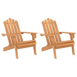 Chaises Adirondack de jardin lot de 2 Bois massif d'acacia 