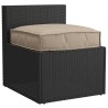 Coussin de palette pour siège taupe 60x60x12 cm en tissu Oxford 