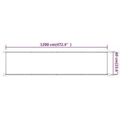 Auvent vertical Taupe 60x1200 cm Tissu oxford 