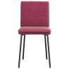 Chaises à manger lot de 6 rouge bordeaux velours 