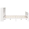 Lit bibliothèque sans matelas blanc 180x200 cm bois pin massif 