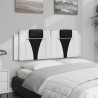 Coussin de tête de lit noir et blanc 120 cm similicuir 