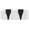 Coussin de tête de lit noir et blanc 120 cm similicuir 