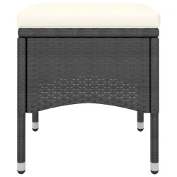Ensemble de bistro de jardin 5pcs Résine tressée et acacia Noir 
