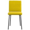 Chaises à manger lot de 6 jaune velours 