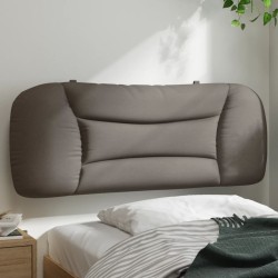 Coussin de tête de lit taupe 100 cm tissu 