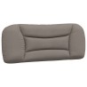 Coussin de tête de lit taupe 100 cm tissu 