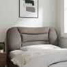 Coussin de tête de lit taupe 100 cm tissu 