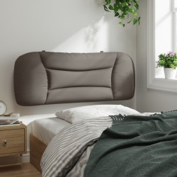 Coussin de tête de lit taupe 100 cm tissu 