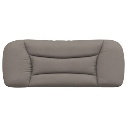 Coussin de tête de lit taupe 100 cm tissu 