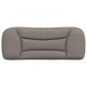 Coussin de tête de lit taupe 100 cm tissu 