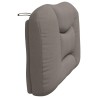 Coussin de tête de lit taupe 100 cm tissu 