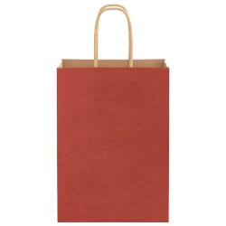 Sacs en papier 250 pcs avec poignées rouge 15x8x21 cm 