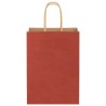 Sacs en papier 250 pcs avec poignées rouge 15x8x21 cm 