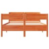 Cadre de lit sans matelas cire marron 150x200cm bois pin massif 