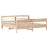 Cadre de lit sans matelas 200x200 cm bois massif de pin 