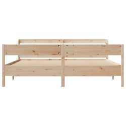 Cadre de lit sans matelas 200x200 cm bois massif de pin 
