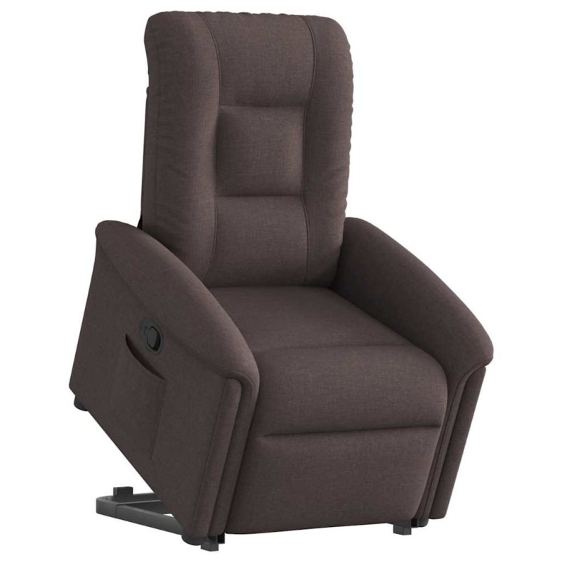 Fauteuil inclinable marron foncé tissu 