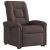 Fauteuil inclinable marron foncé tissu 