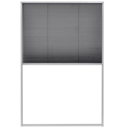 Moustiquaire plissée pour fenêtre Aluminium 80 x 120 cm  