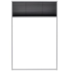 Moustiquaire plissée pour fenêtre Aluminium 80 x 120 cm  