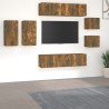 Ensemble de meubles TV 8 pcs Chêne fumé Bois d'ingénierie 