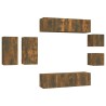 Ensemble de meubles TV 8 pcs Chêne fumé Bois d'ingénierie 