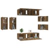 Ensemble de meubles TV 8 pcs Chêne fumé Bois d'ingénierie 