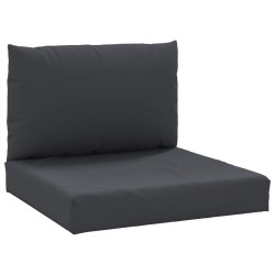 Coussins de palette lot de 2 noir tissu oxford 