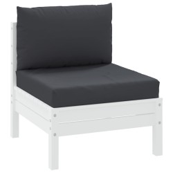 Coussins de palette lot de 2 noir tissu oxford 