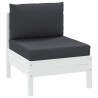 Coussins de palette lot de 2 noir tissu oxford 