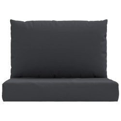 Coussins de palette lot de 2 noir tissu oxford 