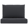 Coussins de palette lot de 2 noir tissu oxford 