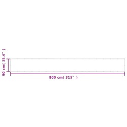 Écran de balcon beige 90x800 cm 100% polyester oxford 