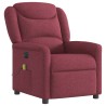 Fauteuil de massage inclinable électrique Rouge bordeaux Tissu 