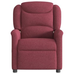 Fauteuil de massage inclinable électrique Rouge bordeaux Tissu 