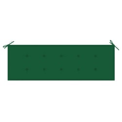 Banc de jardin empilable et coussin 159 cm Bois de teck massif 