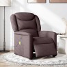 Fauteuil de massage inclinable électrique Marron foncé Tissu 