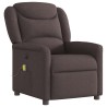 Fauteuil de massage inclinable électrique Marron foncé Tissu 