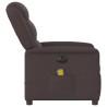 Fauteuil de massage inclinable électrique Marron foncé Tissu 