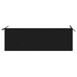 Banc de jardin empilable et coussin 159 cm Bois de teck massif 